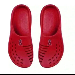 Foco Mens Red Los Angeles Angels Rubber Clogs S (7/8)